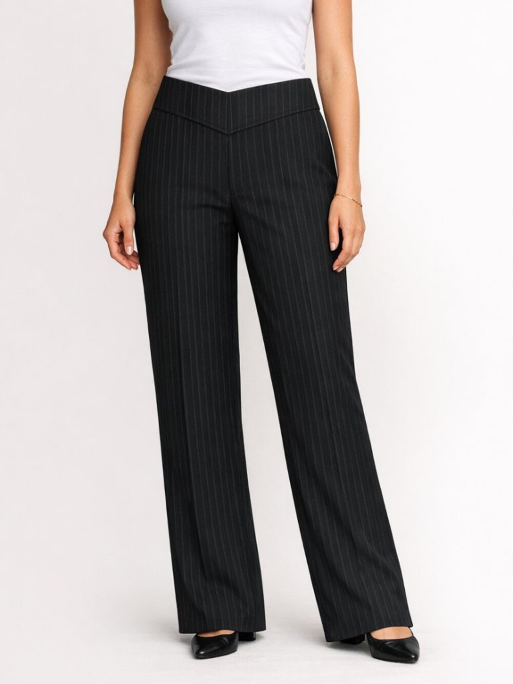 Black Crete Texture Straight Pants Size 20